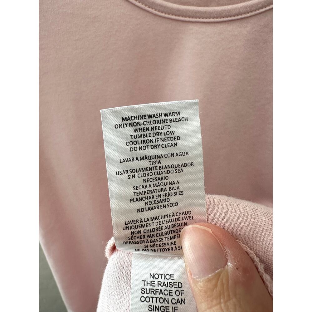 LANDS’ END Supima Cotton Pink Nightgown Sleep Shirt Lounge | Medium - Picture 7 of 7